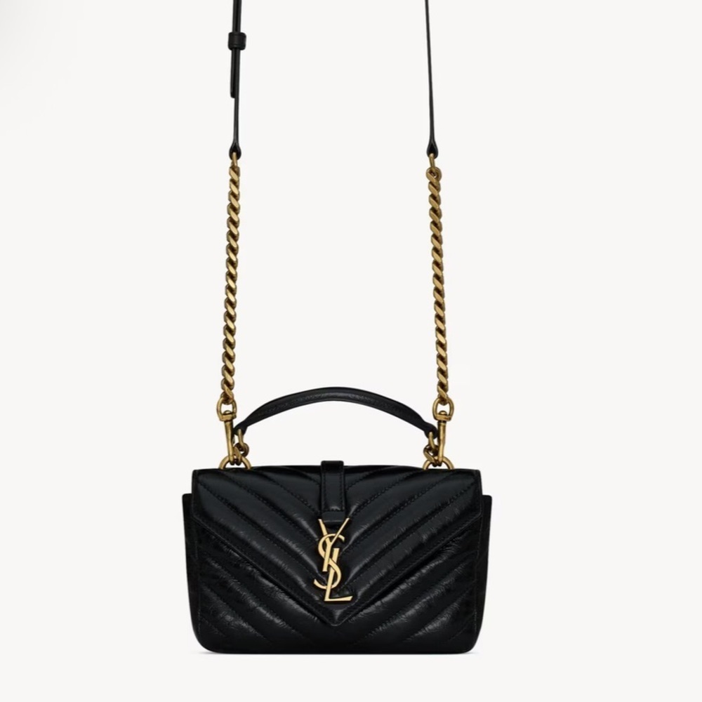 NEW! Yves Saint Laurent Quilted Mini Black Shoulder Bag - Picture 7 of 10